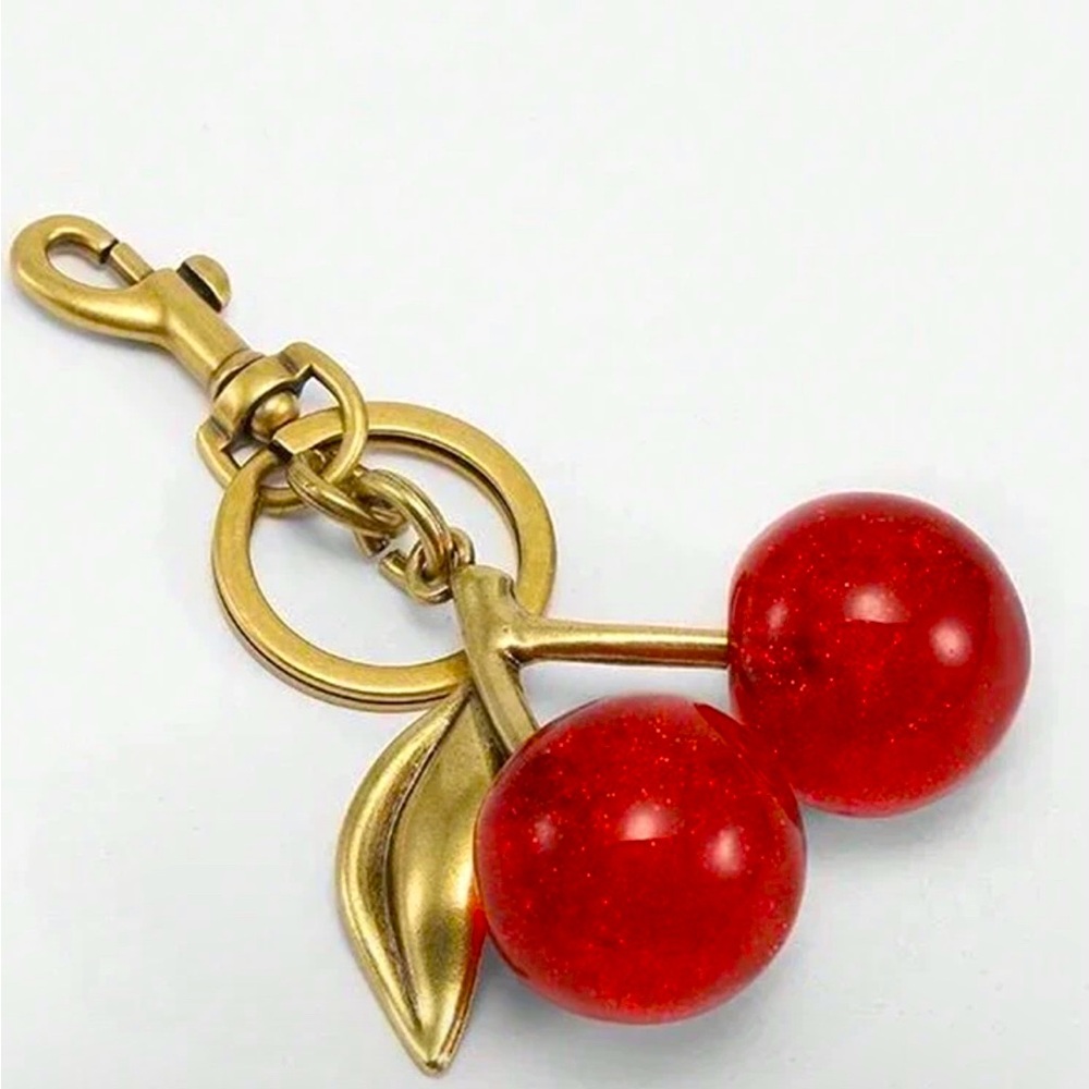 NIB Large Cherry keychain